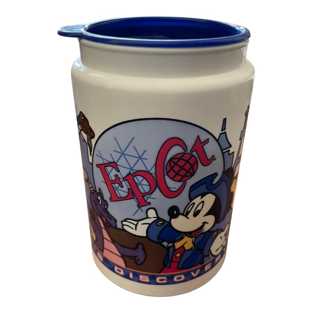 Disney Epcot World Showcase Discovery Park Travel Mug Whirley Mickey Pooh